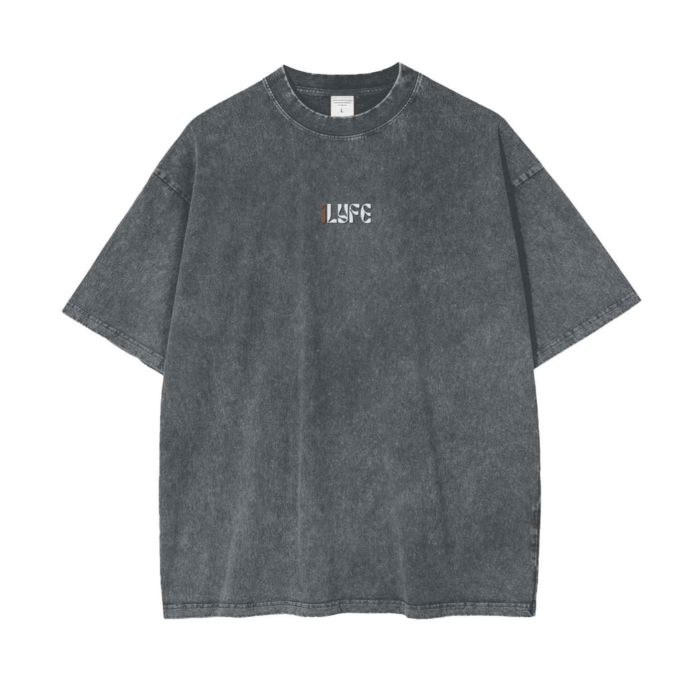 One Life Oversized Snow-Washed "ONE" Tee