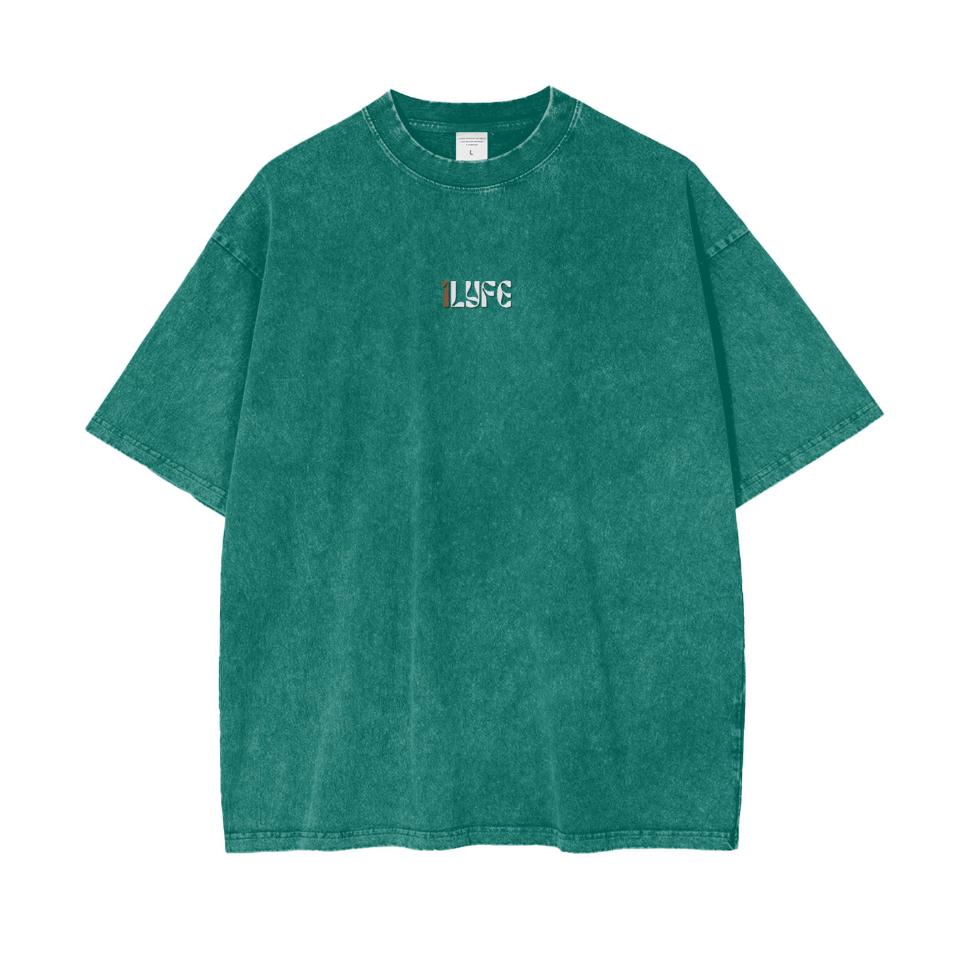 One Life Oversized Snow-Washed "LYFE" Tee
