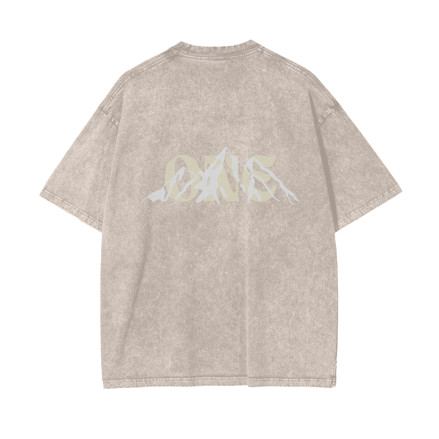 One Life Oversized Snow-Washed "ONE" Tee
