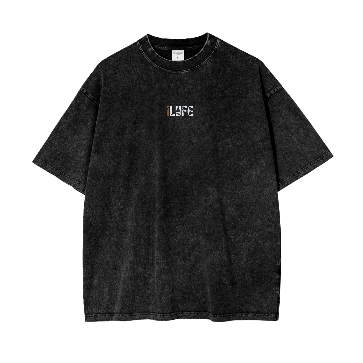 One Life Oversized Snow-Washed "ONE" Tee