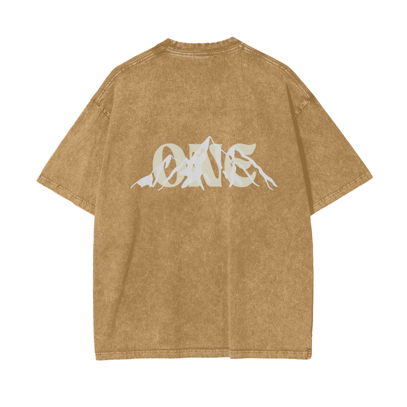 One Life Oversized Snow-Washed "ONE" Tee
