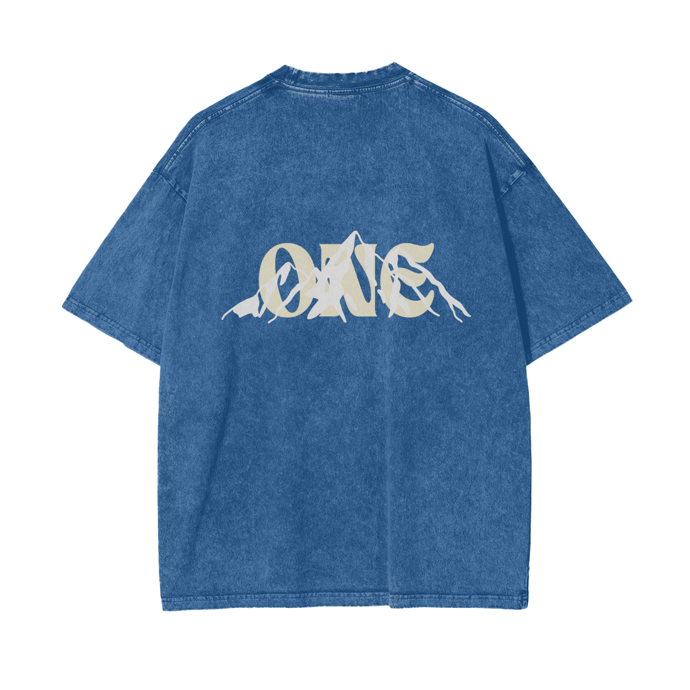 One Life Oversized Snow-Washed "ONE" Tee