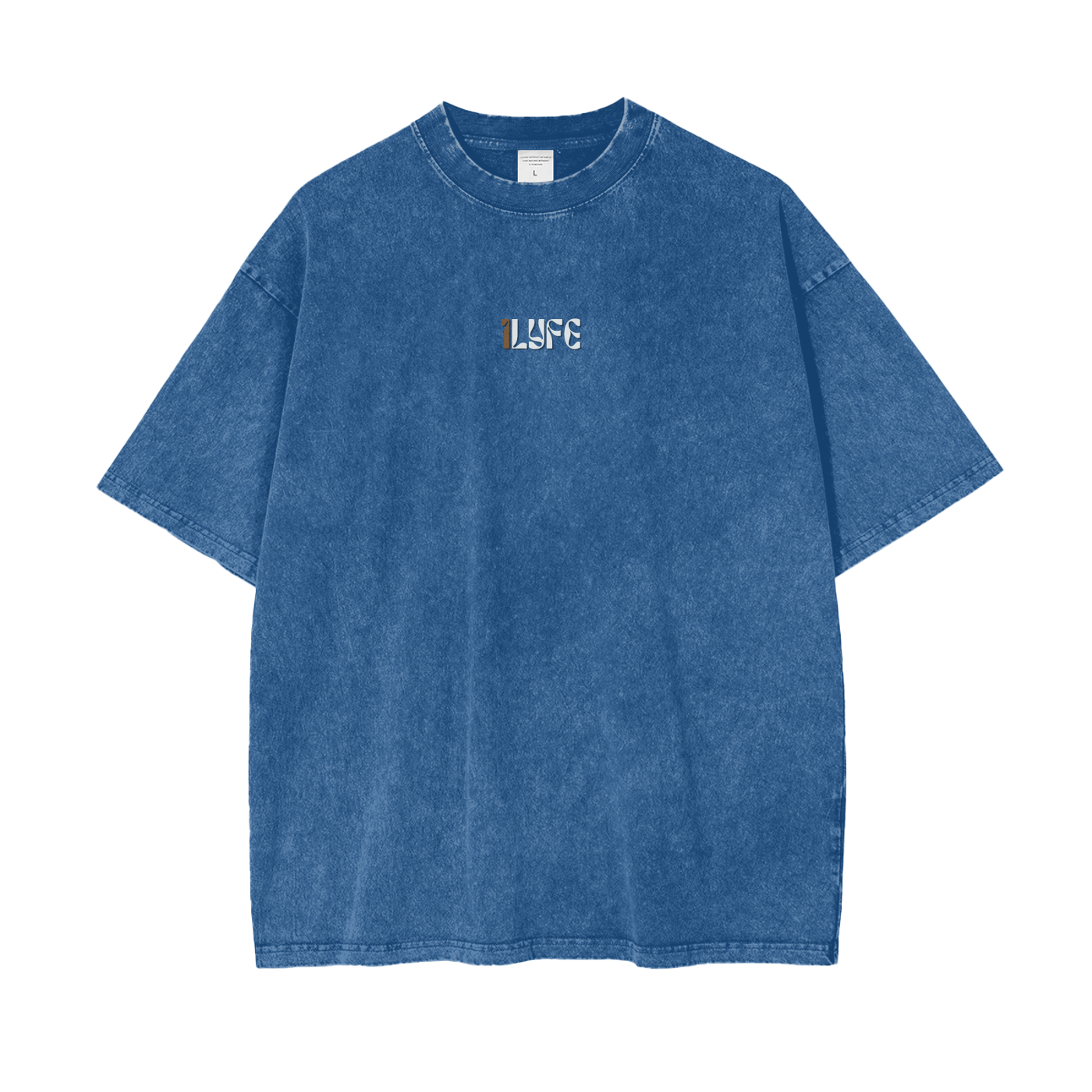 One Life Oversized Snow-Washed "LYFE" Tee