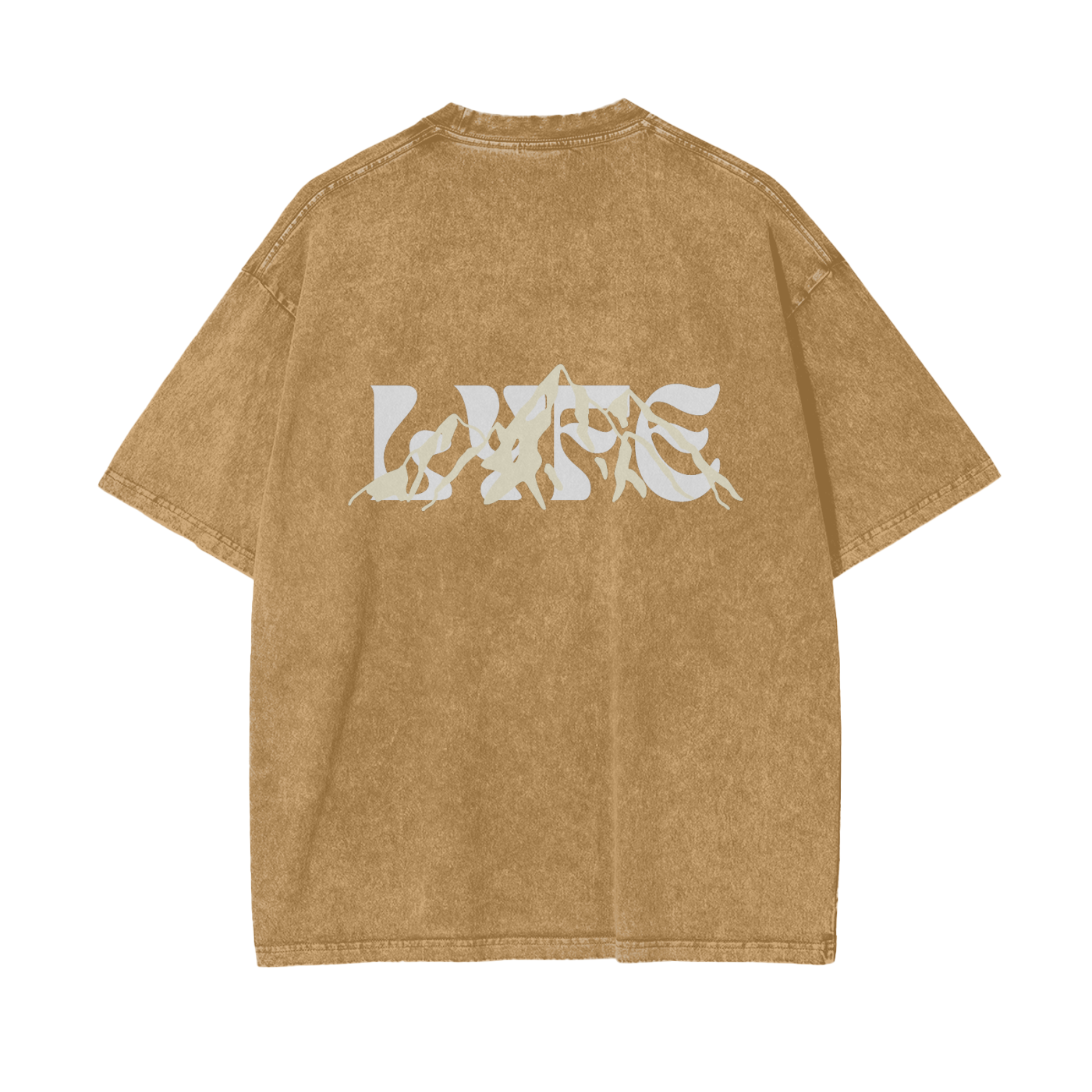 One Life Oversized Snow-Washed "LYFE" Tee