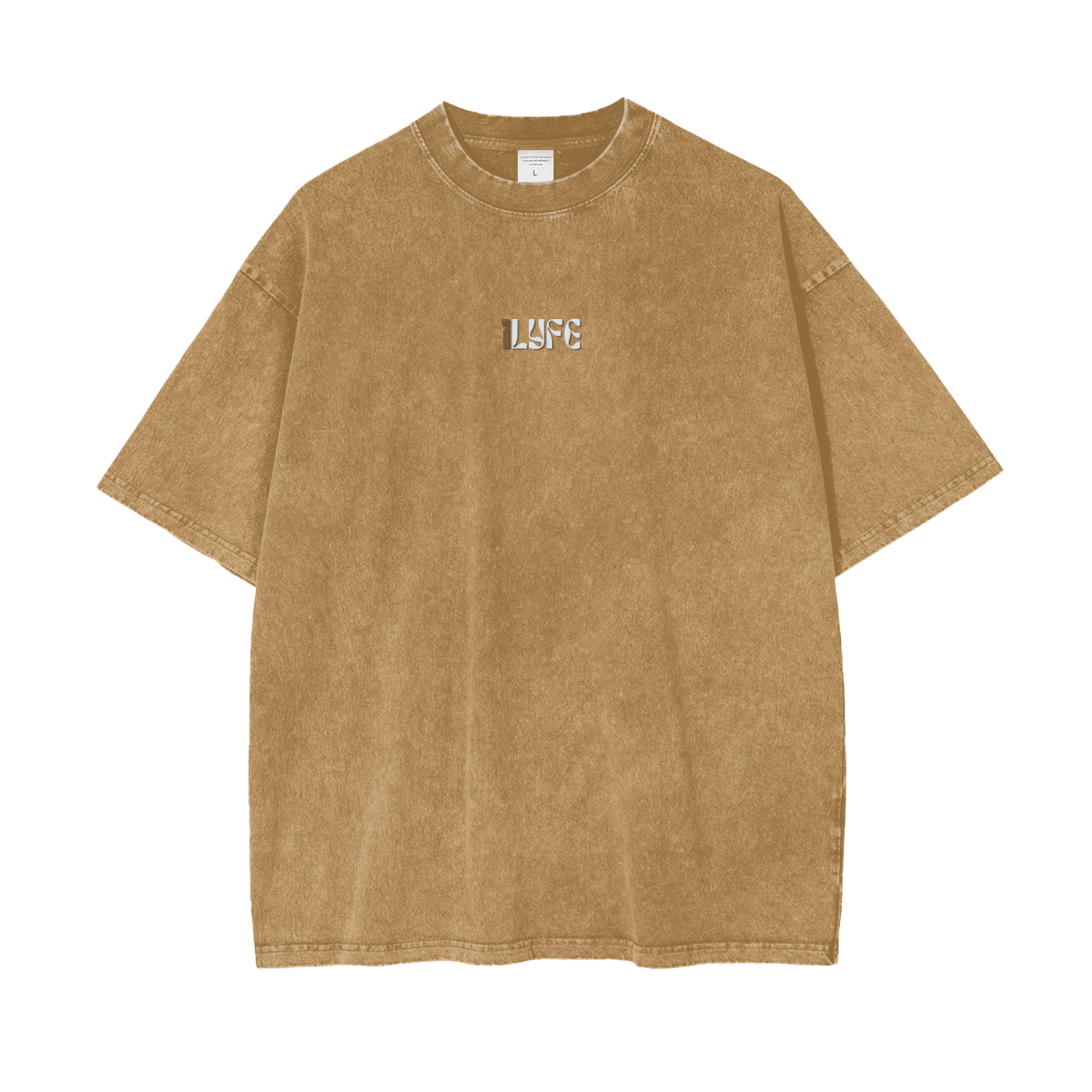 One Life Oversized Snow-Washed "LYFE" Tee