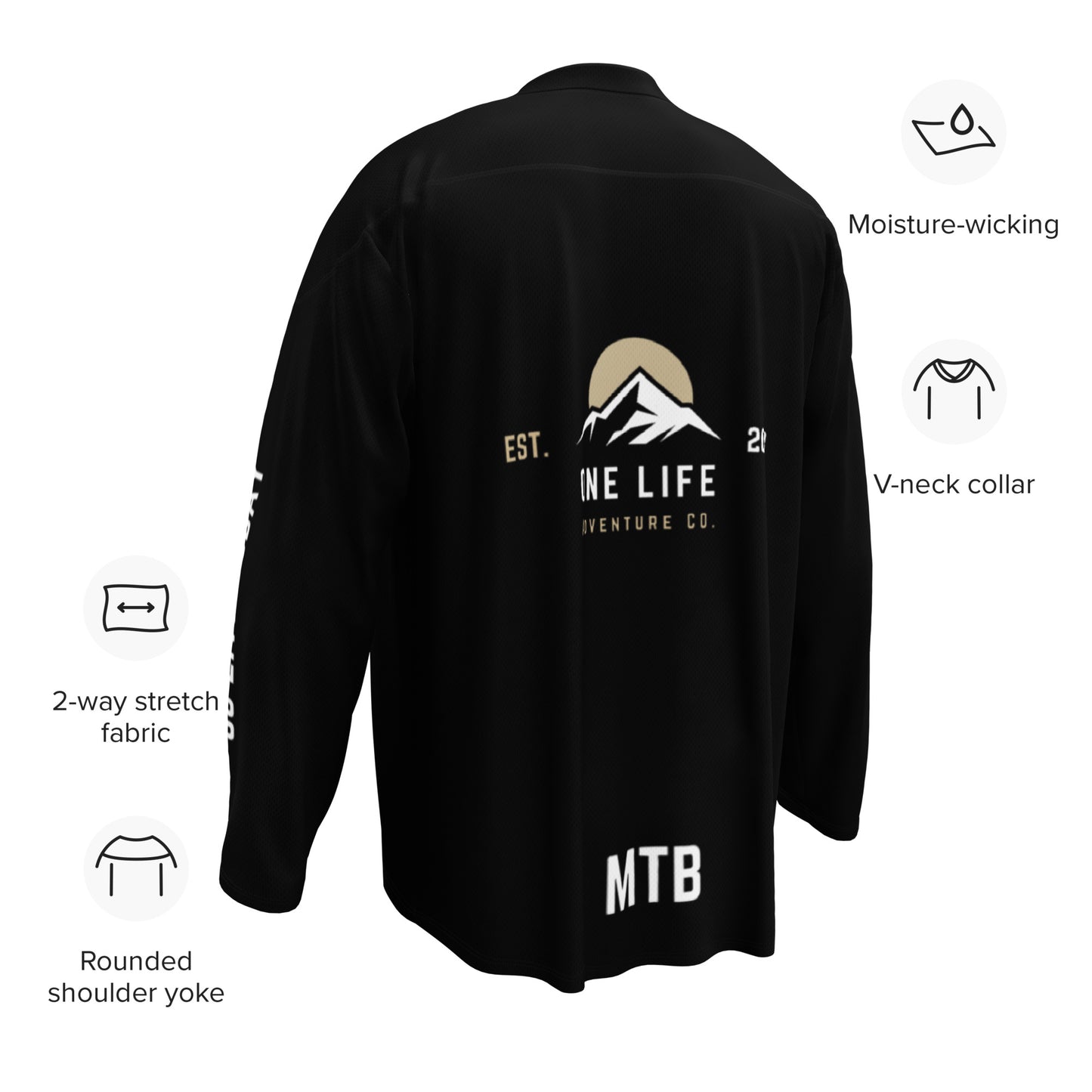 One Life MTB Jersey Black